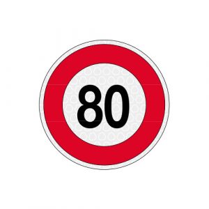 80 KM/H DISCHETTO LIM. VEL. ADESIVO