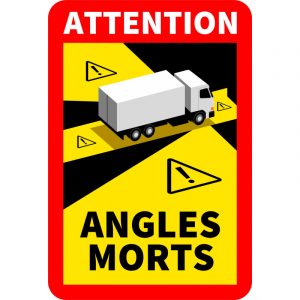 ADESIVO "ANGLES MORTS" MISURA 25X17 CM - IMMAGINE CAMION